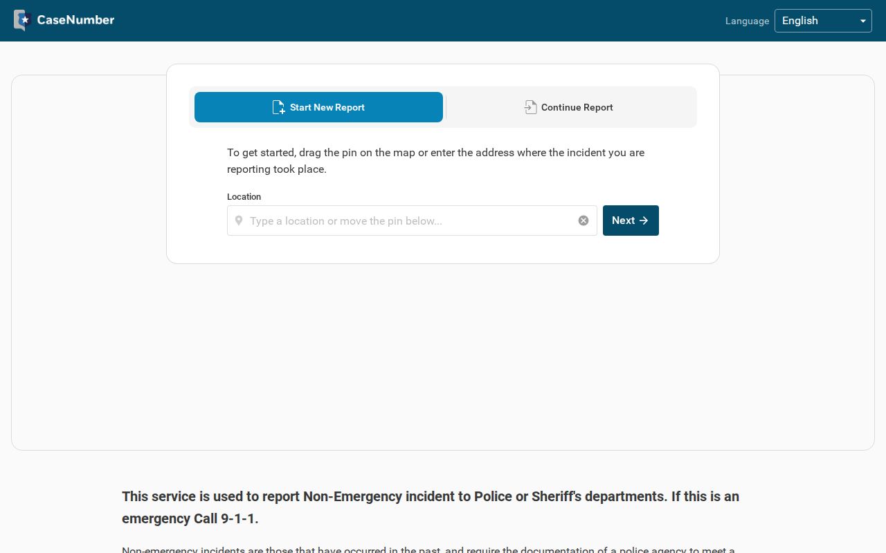 Bakersfield Police MyCaseNumber reporting portal